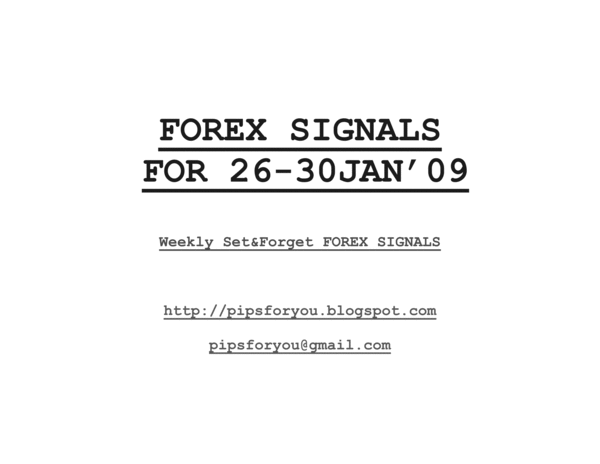 Product picture WEEKLY SET&FORGET FOREX SIGNALS